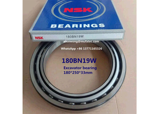 180BN19W excavator bearing thin section angular contact ball bearing 180*250*33mm