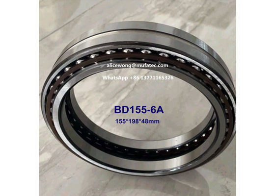 BD155-6A excavator bearing double row nylon cage angular contact ball bearing 155*198*48mm