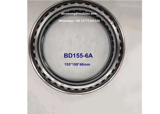 BD155-6A excavator bearing double row nylon cage angular contact ball bearing 155*198*48mm
