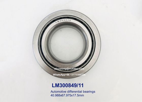4T-LM300849/11 LM300849/LM300811 automotive differential bearings tapered roller bearings 40.988x67.975x17.5 mm