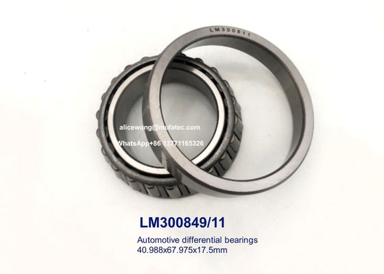 4T-LM300849/11 LM300849/LM300811 automotive differential bearings tapered roller bearings 40.988x67.975x17.5 mm