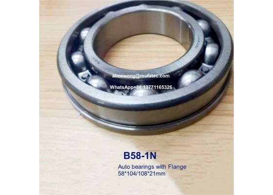 B58-1N auto gearbpx bearings deep groove ball bearings with flange deep groove ball bearings 54*104/108*21mm