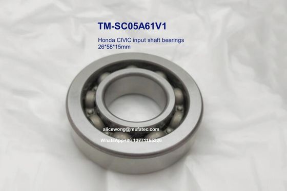 TM-SC05A61V1 SC05A61 Honda Civic input shaft bearings special ball bearings for car repair and maintenance 26x58x15mm