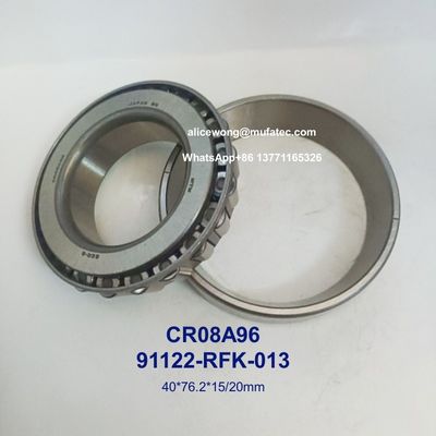 CR08A96 91122-RFK-013 40x76x15/20mm Inch Taper Roller Bearings for Honda Odyssey RB1 Differential 40x76x15/20mm