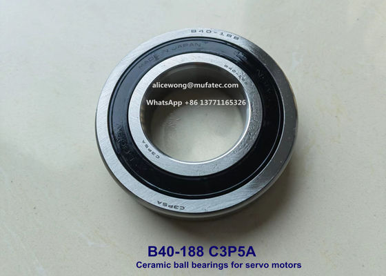 B40-188 C3P5A híbrido de rolamentos de esferas cerâmicas com servomotores de alta velocidade 40*80*18mm