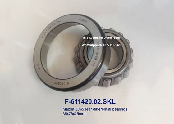 F-611420.02.SKL F-611420 02 KA03-27-220 Mazda CX-5 rolamentos diferenciais rolamentos cônicos 35*76*25mm