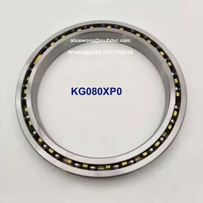 KG080XP0 Rolamentos de secção fina 203.2x254x25.4mm, P0, Caixa de latão, sem vedações